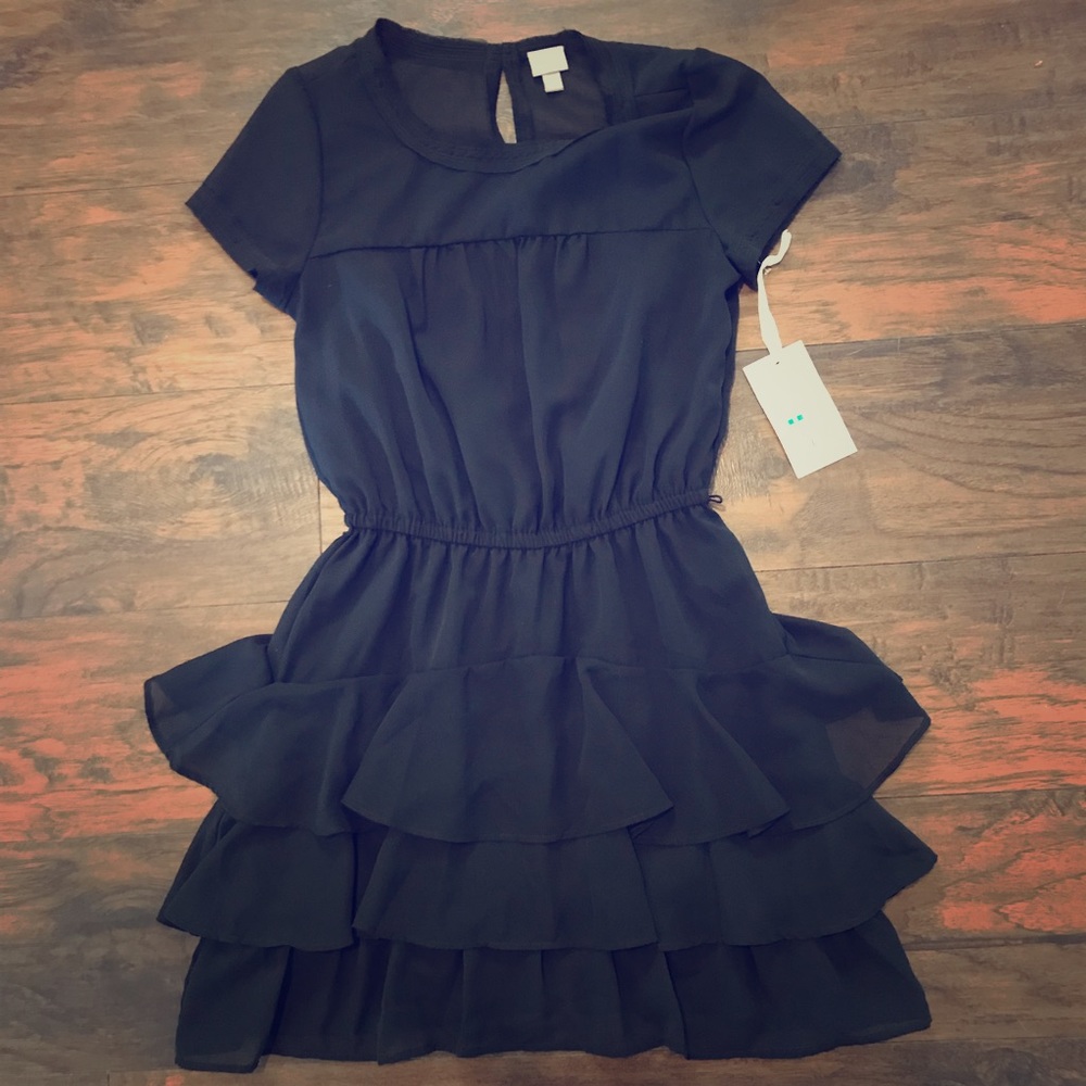 Converse One Star black chiffon dress NWT